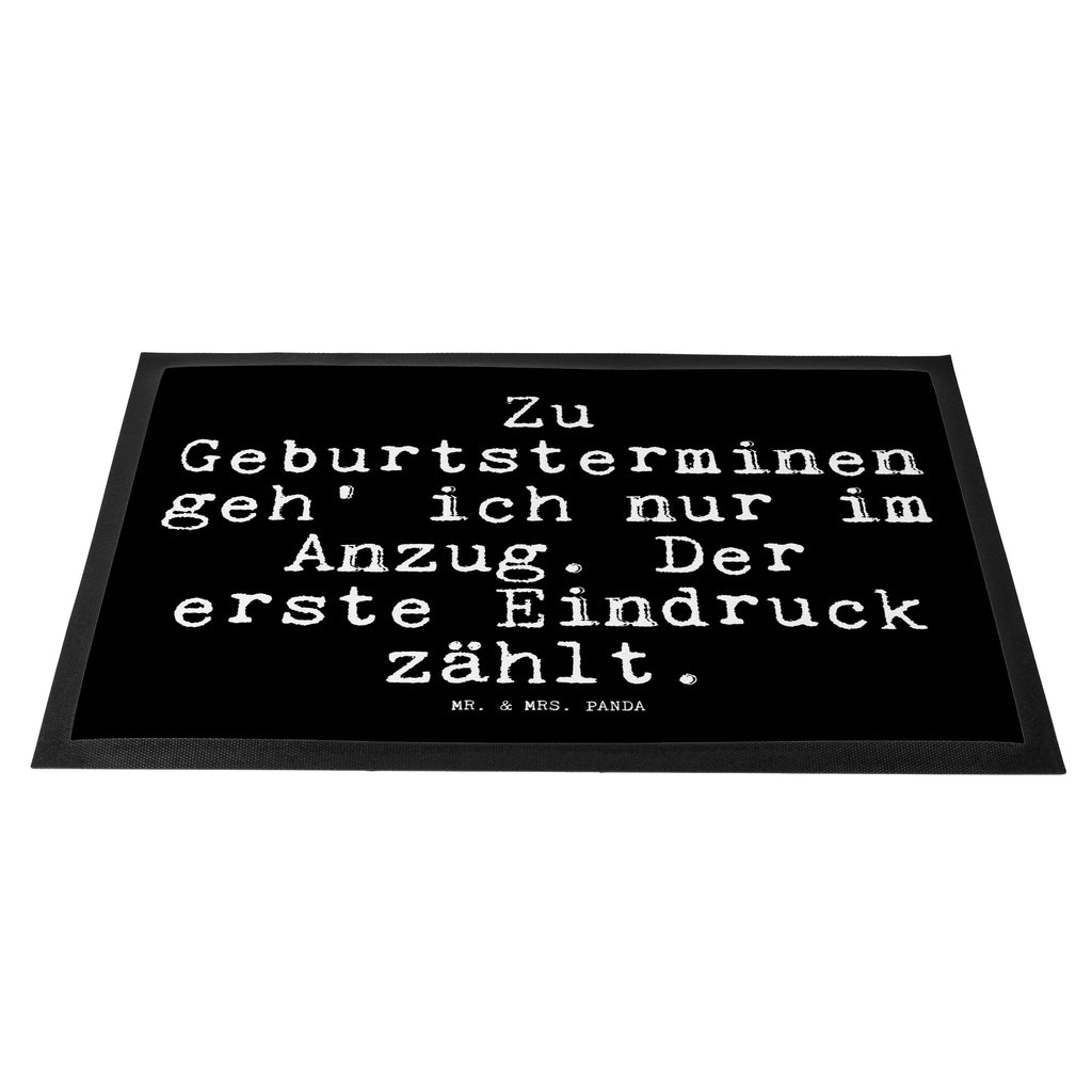 Fußmatte Fun Talk Zu Geburtsterminen geh' ich nur im Anzug. Der erste Eindruck zählt. Türvorleger, Schmutzmatte, Fußabtreter, Matte, Schmutzfänger, Fußabstreifer, Schmutzfangmatte, Türmatte, Motivfußmatte, Haustürmatte, Vorleger, Spruch, Sprüche, lustig, Weisheiten, Zitate, Glizer Spruch Sprüche Weisheiten Zitate Lustig Weisheit Worte