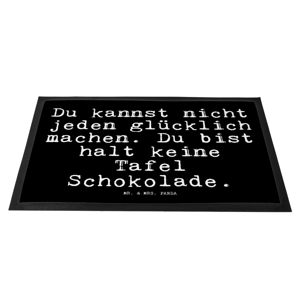 Fußmatte Fun Talk Du kannst nicht jeden glücklich machen. Du bist halt keine Tafel Schokolade. Türvorleger, Schmutzmatte, Fußabtreter, Matte, Schmutzfänger, Fußabstreifer, Schmutzfangmatte, Türmatte, Motivfußmatte, Haustürmatte, Vorleger, Spruch, Sprüche, lustig, Weisheiten, Zitate, Glizer Spruch Sprüche Weisheiten Zitate Lustig Weisheit Worte
