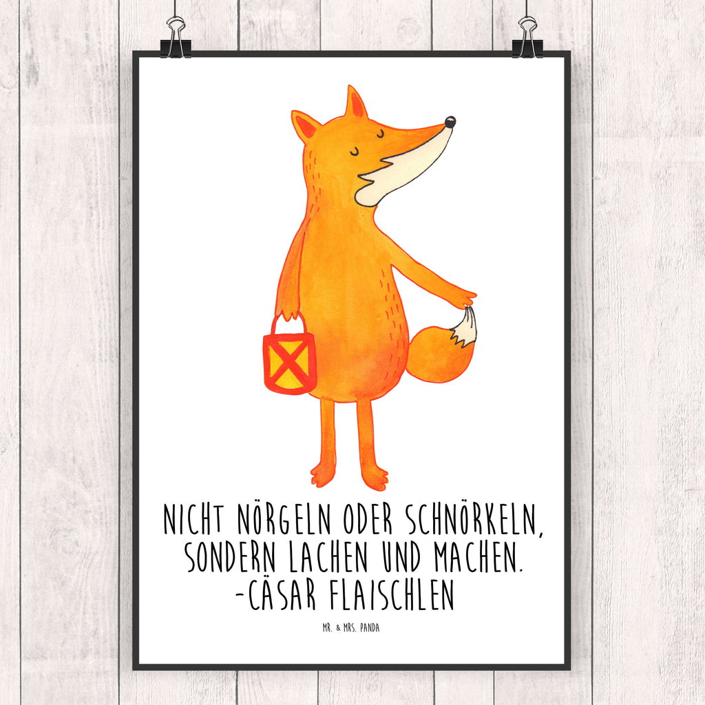 Poster Fuchs Laterne Poster, Wandposter, Bild, Wanddeko, Küchenposter, Kinderposter, Wanddeko Bild, Raumdekoration, Wanddekoration, Handgemaltes Poster, Mr. & Mrs. Panda Poster, Designposter, Kunstdruck, Posterdruck, Fuchs, Füchse, Spruch trösten, Liebeskummer Spruch, Laterne, Sankt Martin, Laternenumzug, Aufmuntern, Cäsar Otto Hugo Flaischlen
