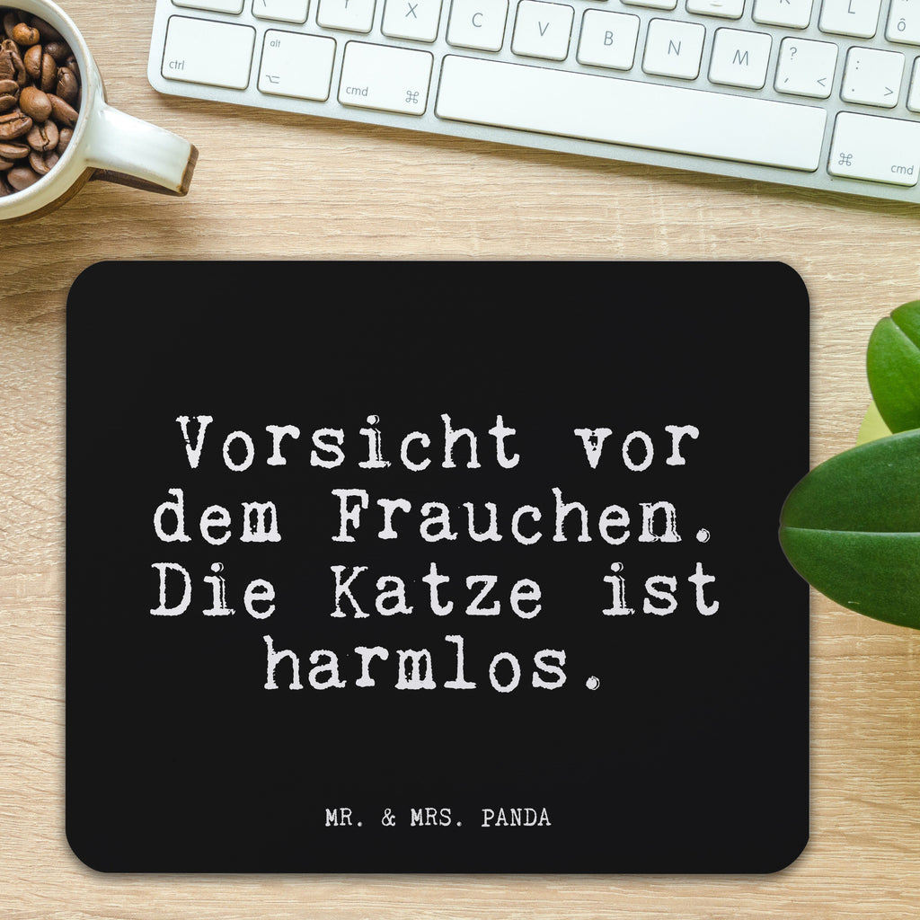 Mauspad Fun Talk Vorsicht vor dem Frauchen. Die Katze ist harmlos. Mousepad, Computer zubehör, Büroausstattung, PC Zubehör, Arbeitszimmer, Mauspad, Einzigartiges Mauspad, Designer Mauspad, Spruch, Sprüche, lustig, Weisheiten, Zitate, Glizer Spruch Sprüche Weisheiten Zitate Lustig Weisheit Worte