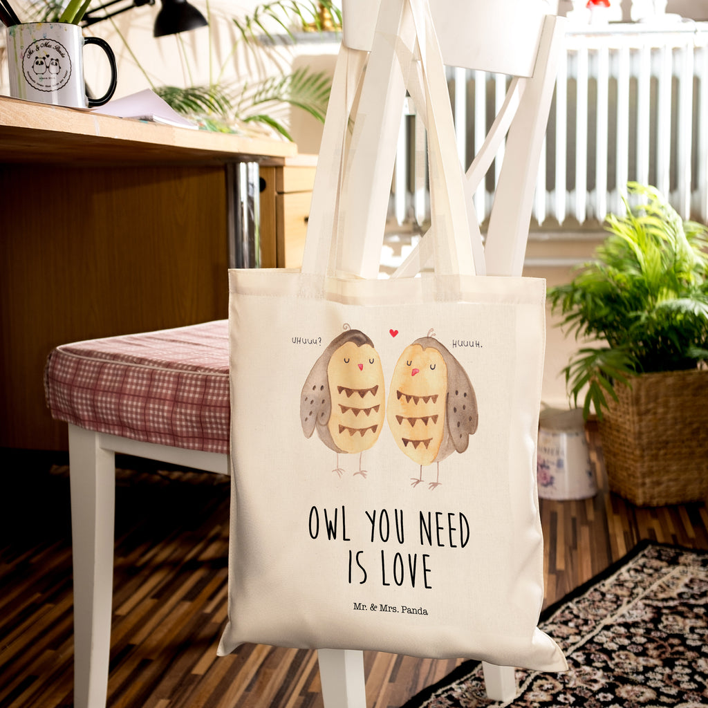 Tragetasche Eule Liebe Beuteltasche, Beutel, Einkaufstasche, Jutebeutel, Stoffbeutel, Eule, Eule Deko, Liebe, Hochzeit Spruch, Owl, All you need is love, Liebe Spruch, Freundin Geschenk, Freund, Wortspiel lustig