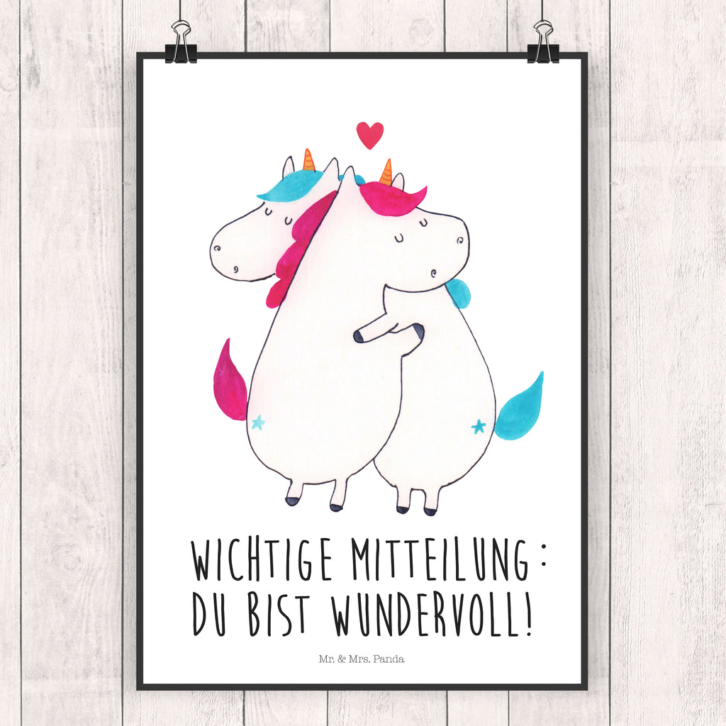 Poster Einhorn Mitteilung Poster, Wandposter, Bild, Wanddeko, Küchenposter, Kinderposter, Wanddeko Bild, Raumdekoration, Wanddekoration, Handgemaltes Poster, Mr. & Mrs. Panda Poster, Designposter, Kunstdruck, Posterdruck, Einhorn, Einhörner, Einhorn Deko, Pegasus, Unicorn, Valentinstag, Valentine, Liebe, Geschenk, Partner, Ehe, lustig, witzig, Spruch