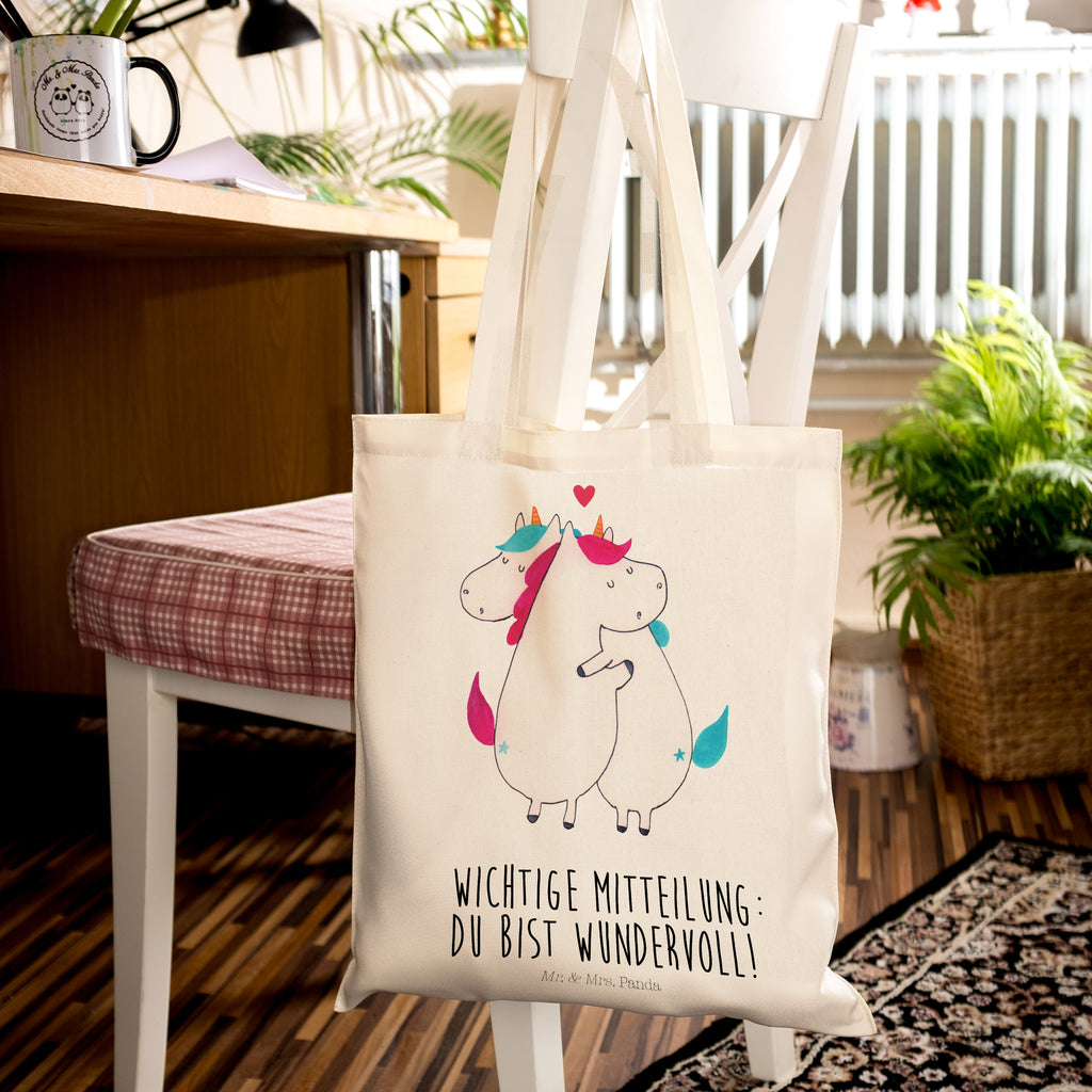 Tragetasche Einhorn Mitteilung Beuteltasche, Beutel, Einkaufstasche, Jutebeutel, Stoffbeutel, Einhorn, Einhörner, Einhorn Deko, Pegasus, Unicorn, Valentinstag, Valentine, Liebe, Geschenk, Partner, Ehe, lustig, witzig, Spruch