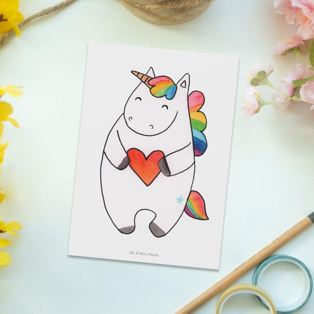 Postkarte Einhorn Herz Geschenkkarte, Grußkarte, Karte, Einladung, Ansichtskarte, Geburtstagskarte, Einladungskarte, Einhorn, Einhörner, Einhorn Deko, Pegasus, Unicorn, Herz, schlimm, böse, witzig, lustig, Freundin, anders, bunt