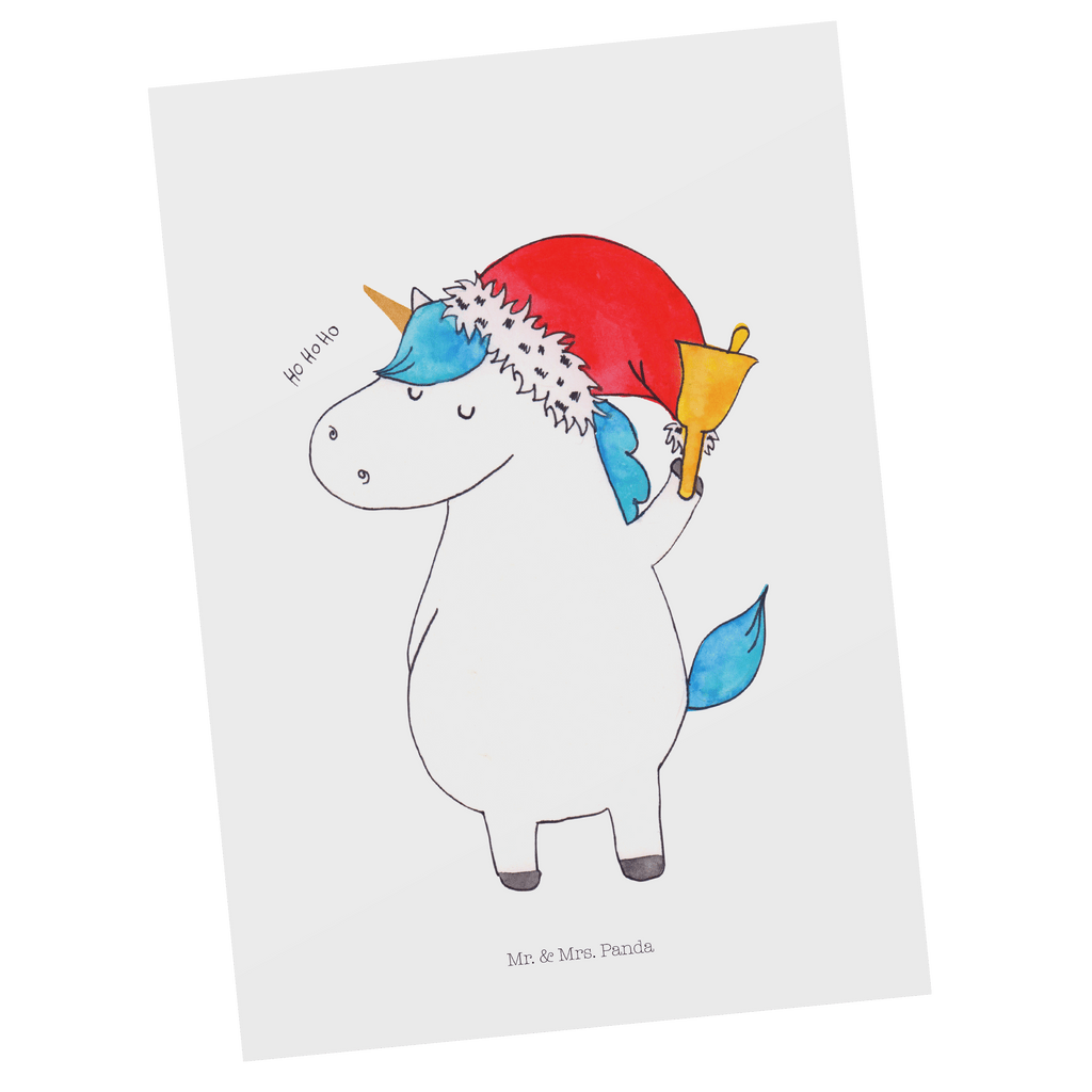 Postkarte Einhorn Weihnachtsmann Geschenkkarte, Grußkarte, Karte, Einladung, Ansichtskarte, Geburtstagskarte, Einladungskarte, Dankeskarte, Einhorn, Einhörner, Einhorn Deko, Pegasus, Unicorn, Gin, Schokolade, Schoki, Weihnachten, Weihnachtsmann, Nikolaus, Wunschzettel, Wunschliste, Feenstaub