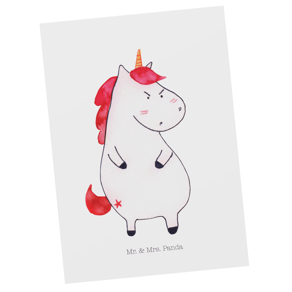 Postkarte Einhorn wütend Geschenkkarte, Grußkarte, Karte, Einladung, Ansichtskarte, Geburtstagskarte, Einladungskarte, Einhorn, Einhörner, Einhorn Deko, Pegasus, Unicorn, Realität, Ansage, lustlos, nein, Büro, Arbeit, wütend, dumme Fragen, lustig, Spaß, Geschenk