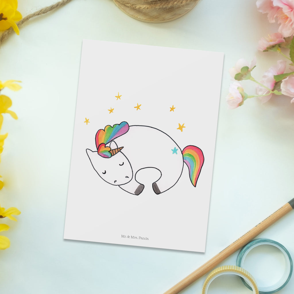 Postkarte Einhorn Nacht Geschenkkarte, Grußkarte, Karte, Einladung, Ansichtskarte, Geburtstagskarte, Einladungskarte, Einhorn, Einhörner, Einhorn Deko, Pegasus, Unicorn, Träume, Traum, unicorn, Realität, Menschen, Geschenk, Ruhe, Freundin