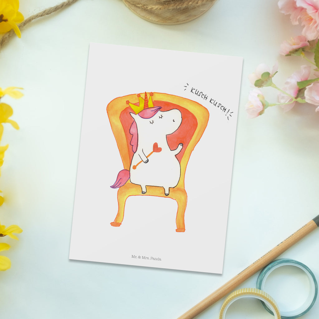 Postkarte Einhorn König Geschenkkarte, Grußkarte, Karte, Einladung, Ansichtskarte, Geburtstagskarte, Einladungskarte, Einhorn, Einhörner, Einhorn Deko, Pegasus, Unicorn, König, Präsident, Bundeskanzler, Herrscher, Kaiser, Prinzessin, Krone
