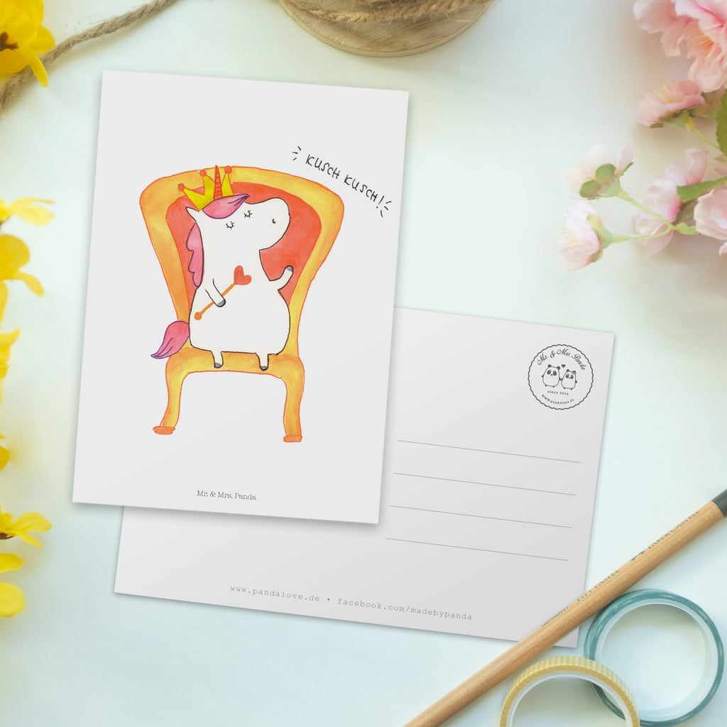 Postkarte Einhorn König Geschenkkarte, Grußkarte, Karte, Einladung, Ansichtskarte, Geburtstagskarte, Einladungskarte, Einhorn, Einhörner, Einhorn Deko, Pegasus, Unicorn, König, Präsident, Bundeskanzler, Herrscher, Kaiser, Prinzessin, Krone