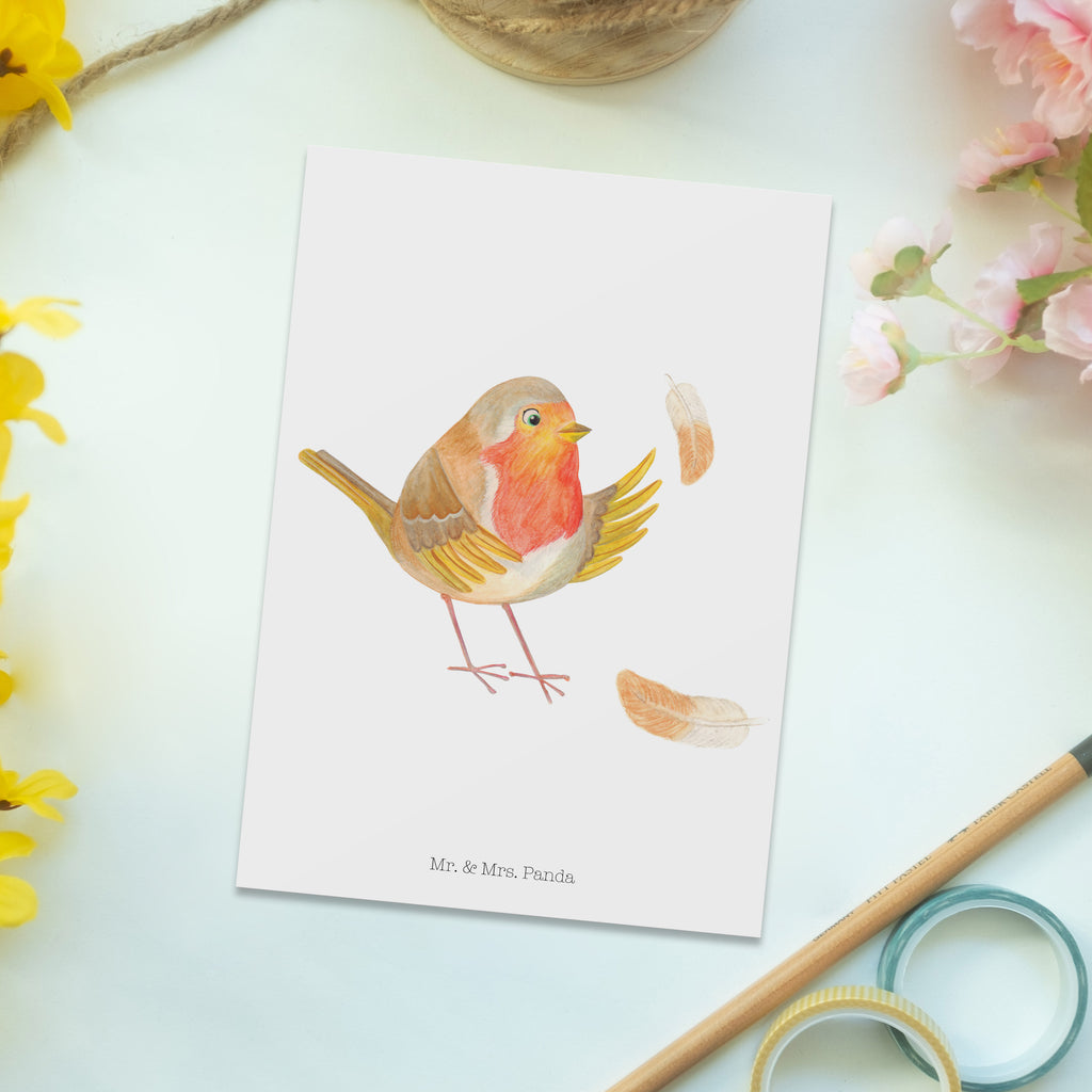 Postkarte Rotkehlchen mit Federn Geschenkkarte, Grußkarte, Karte, Einladung, Ansichtskarte, Geburtstagskarte, Einladungskarte, Dankeskarte, Tiermotive, Gute Laune, lustige Sprüche, Tiere, What if i fall, Rotkehlchen, Spruch Motivation, Spruch Mut, Vogel, Motivation Sprüche, Motivationsbilder, fliegen