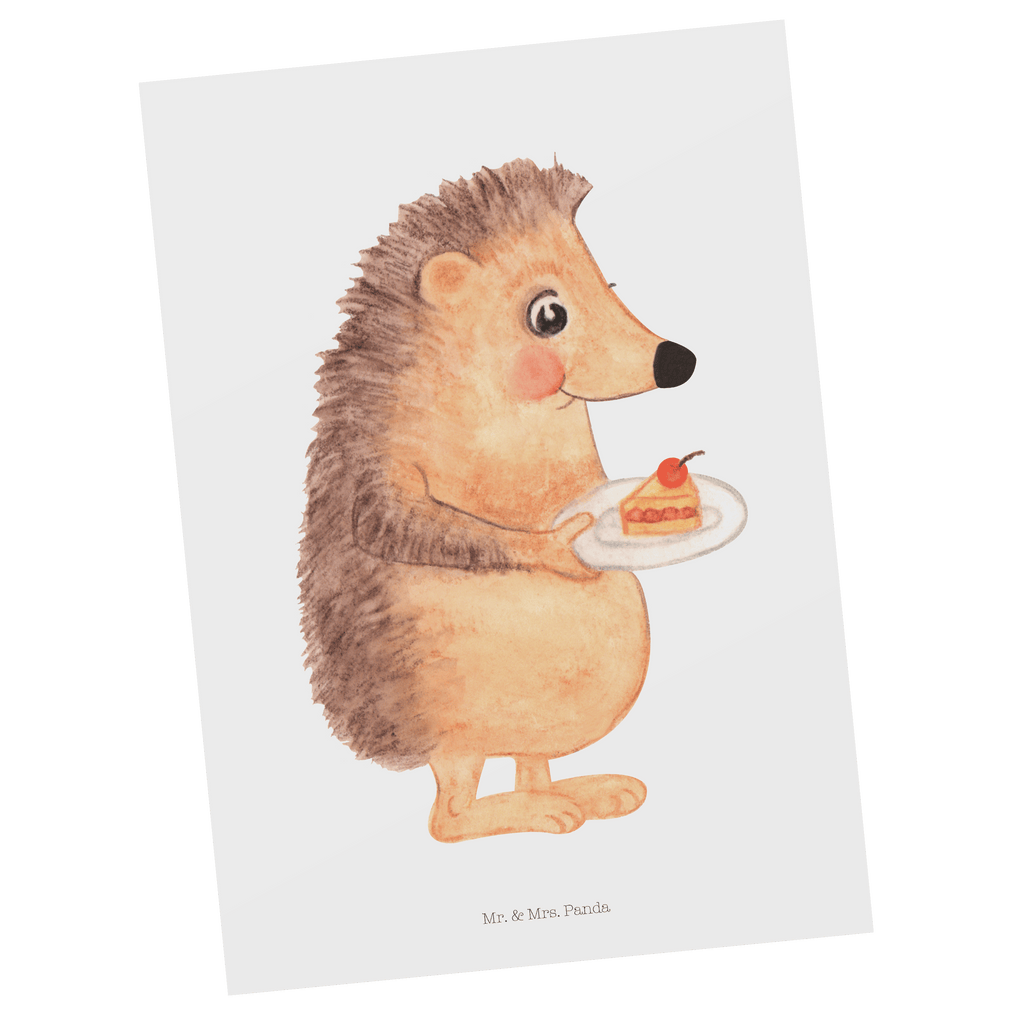 Postkarte Igel mit Kuchenstück Geschenkkarte, Grußkarte, Karte, Einladung, Ansichtskarte, Geburtstagskarte, Einladungskarte, Dankeskarte, Tiermotive, Gute Laune, lustige Sprüche, Tiere, Igel, Essen Spruch, Kuchen, Backen Geschenk, Kuchen backen, Einladung Party, Geburtstagskuchen, Torte