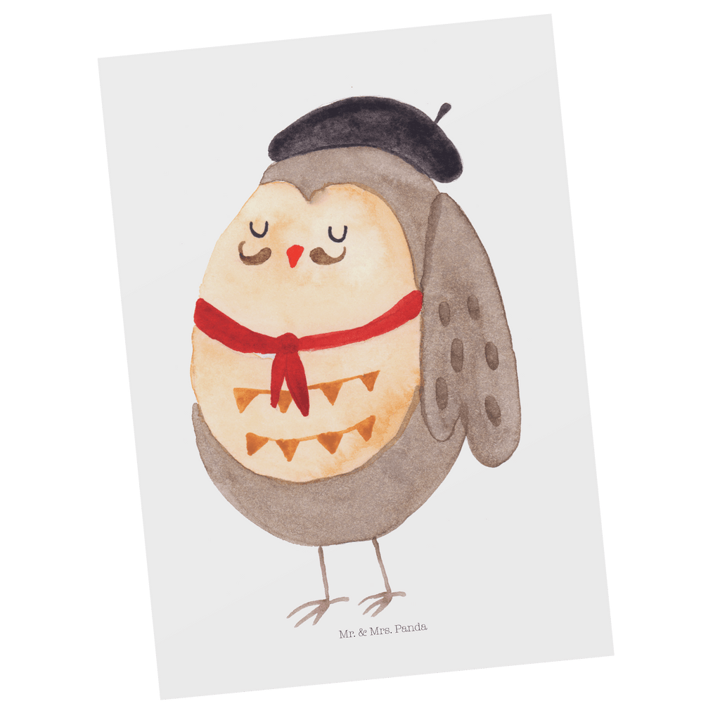 Postkarte Eule Französisch Geschenkkarte, Grußkarte, Karte, Einladung, Ansichtskarte, Geburtstagskarte, Einladungskarte, Dankeskarte, Eule, Eulen, Eule Deko, Owl, hibou, La vie est belle, das Leben ist schön, Spruch schön, Spruch Französisch, Frankreich
