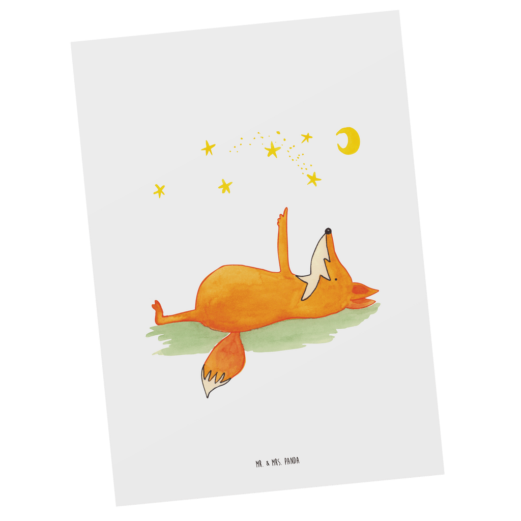 Postkarte Fuchs Sterne Geschenkkarte, Grußkarte, Karte, Einladung, Ansichtskarte, Geburtstagskarte, Einladungskarte, Fuchs, Füchse, tröstende Worte, Spruch positiv, Spruch schön, Romantik, Always Look on the Bright Side of Life