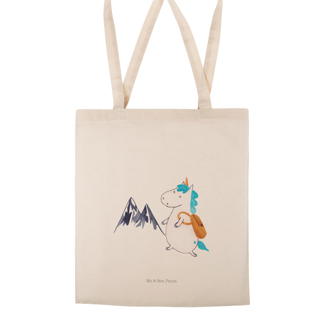 Tragetasche Einhorn Bergsteiger Beuteltasche, Beutel, Einkaufstasche, Jutebeutel, Stoffbeutel, Einhorn, Einhörner, Einhorn Deko, Pegasus, Unicorn, Bergsteiger, Abenteuer, Berge, Abenteurer, Weltenbummler, Weltreise, Reisen, Urlaub, Entdecker
