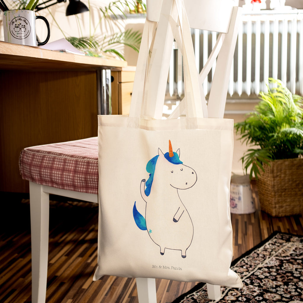Tragetasche Einhorn Mann Beuteltasche, Beutel, Einkaufstasche, Jutebeutel, Stoffbeutel, Einhorn, Einhörner, Einhorn Deko, Pegasus, Unicorn, cool, Mann, Freundin, Familie, bester Freund, BFF, Party, hübsch, beste