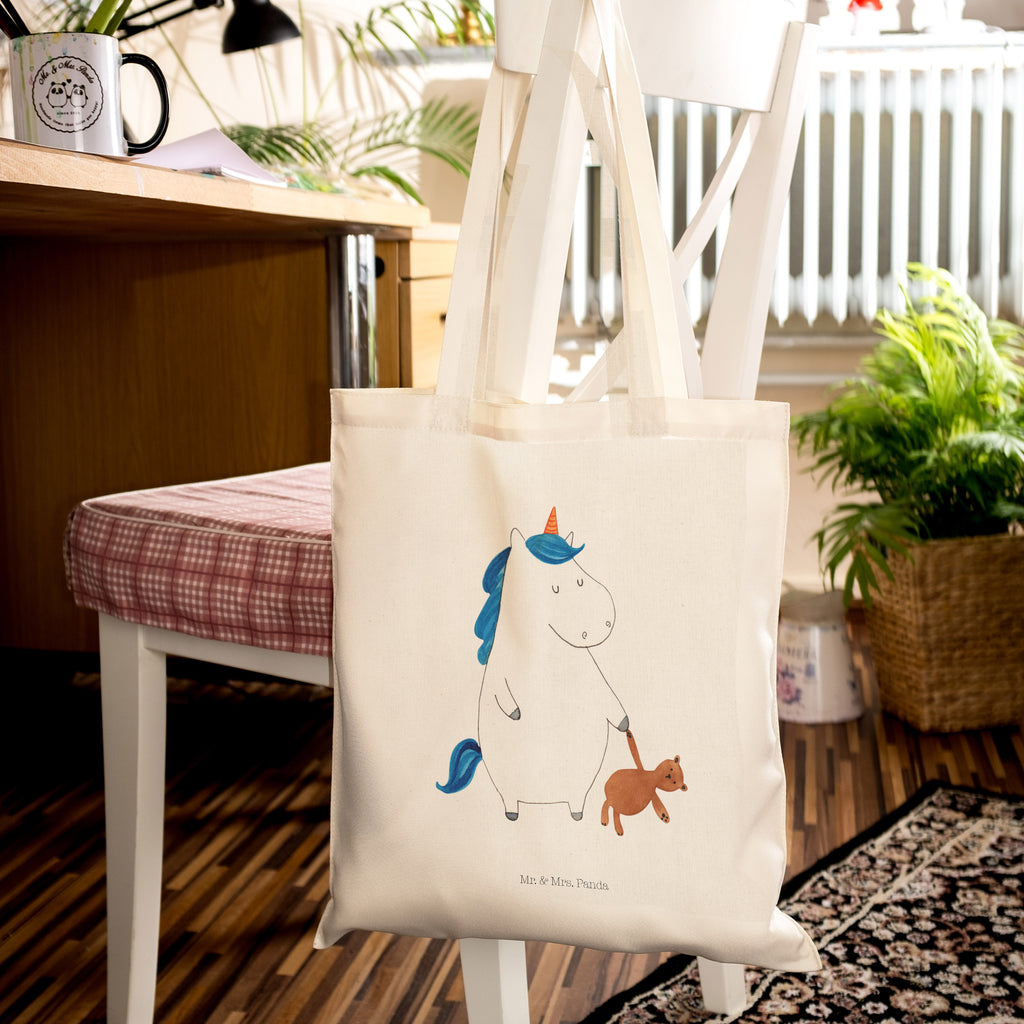 Tragetasche Einhorn Teddy Beuteltasche, Beutel, Einkaufstasche, Jutebeutel, Stoffbeutel, Einhorn, Einhörner, Einhorn Deko, Pegasus, Unicorn, schlafen, gute Nacht, Single, Bett, Träumen, Freundin, Singleleben