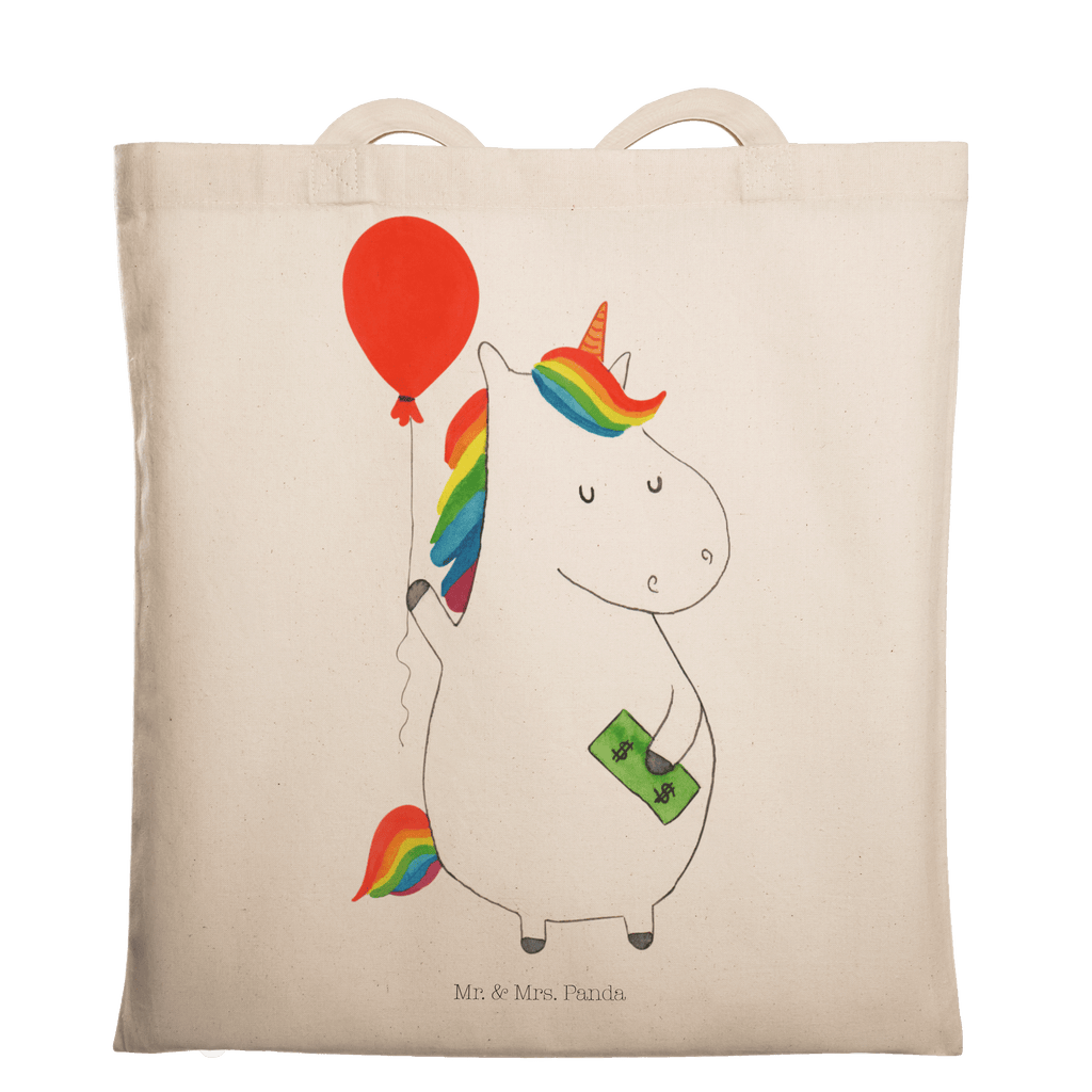 Tragetasche Einhorn Luftballon Beuteltasche, Beutel, Einkaufstasche, Jutebeutel, Stoffbeutel, Einhorn, Einhörner, Einhorn Deko, Pegasus, Unicorn, Luftballon, Geld, Lebenslust, Freude, Geschenk, Freundin