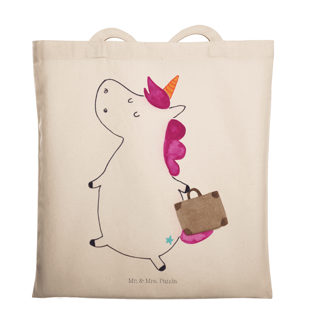 Tragetasche Einhorn Koffer Beuteltasche, Beutel, Einkaufstasche, Jutebeutel, Stoffbeutel, Einhorn, Einhörner, Einhorn Deko, Pegasus, Unicorn, unicorn, Koffer, Verreisen, Reise, Gepäck, Abenteuer, Erwachsen, Kind, albern, Spaß, lustig, witzig