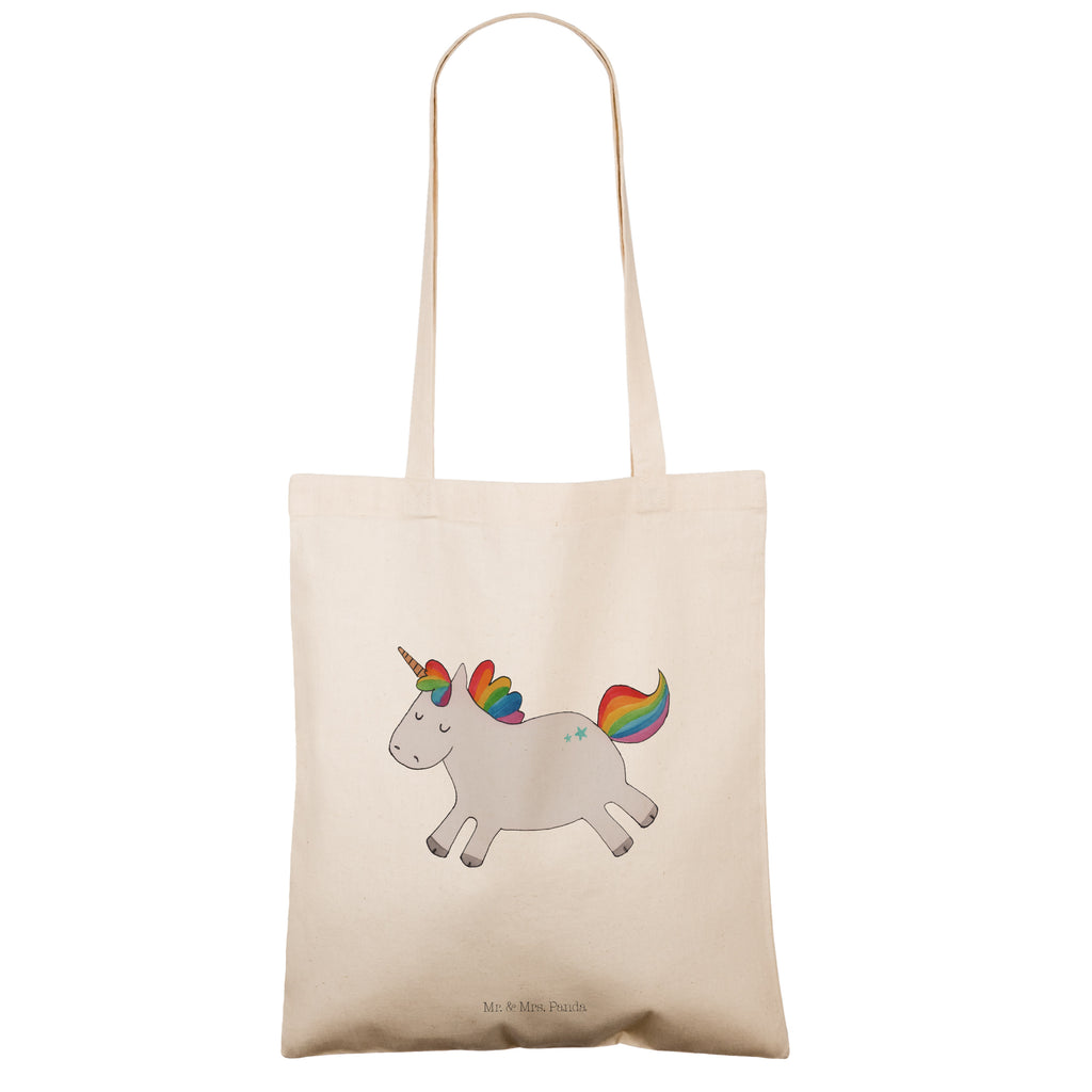 Tragetasche Einhorn Happy Beuteltasche, Beutel, Einkaufstasche, Jutebeutel, Stoffbeutel, Einhorn, Einhörner, Einhorn Deko, Pegasus, Unicorn, glücklich, fröhlich, Spaß, Freude, Lebensfreude, witzig, spannend, Lächeln, Lachen