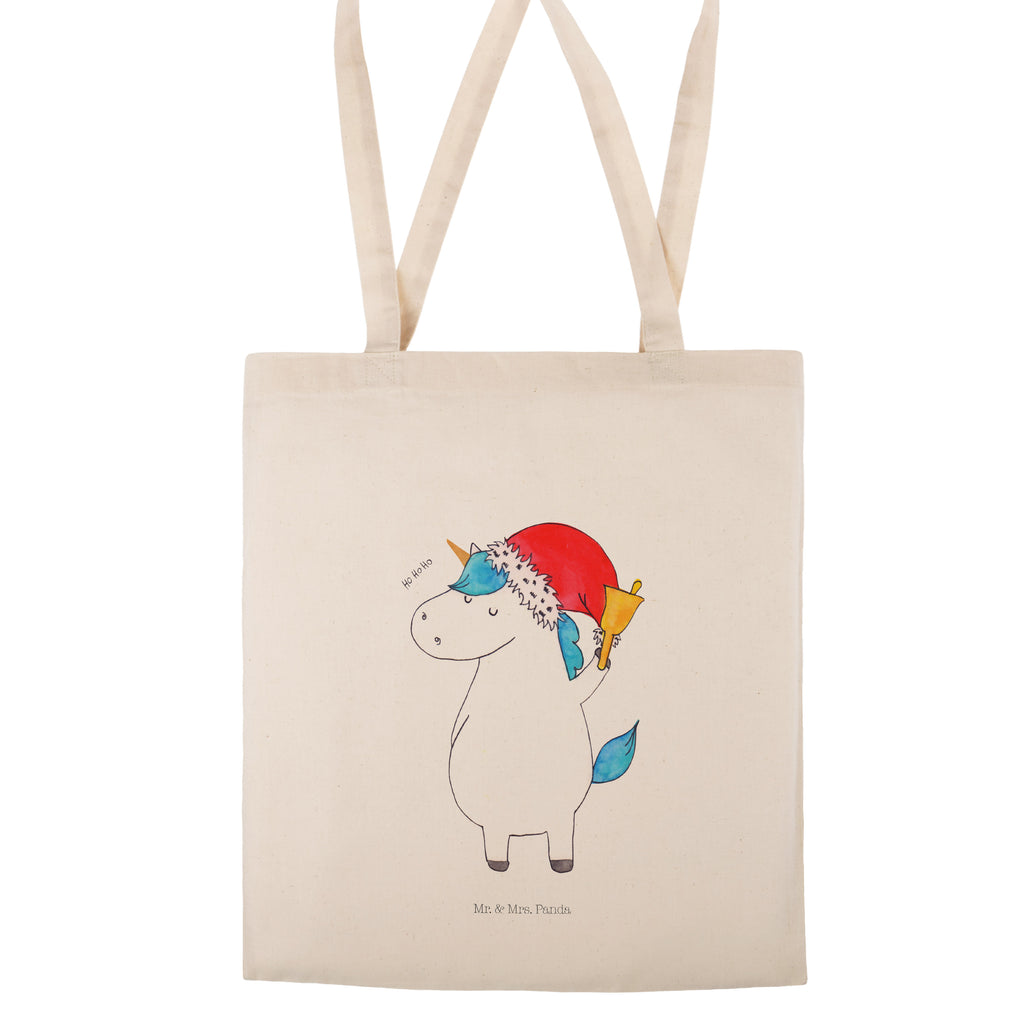 Tragetasche Einhorn Weihnachtsmann Beuteltasche, Beutel, Einkaufstasche, Jutebeutel, Stoffbeutel, Einhorn, Einhörner, Einhorn Deko, Pegasus, Unicorn, Gin, Schokolade, Schoki, Weihnachten, Weihnachtsmann, Nikolaus, Wunschzettel, Wunschliste, Feenstaub