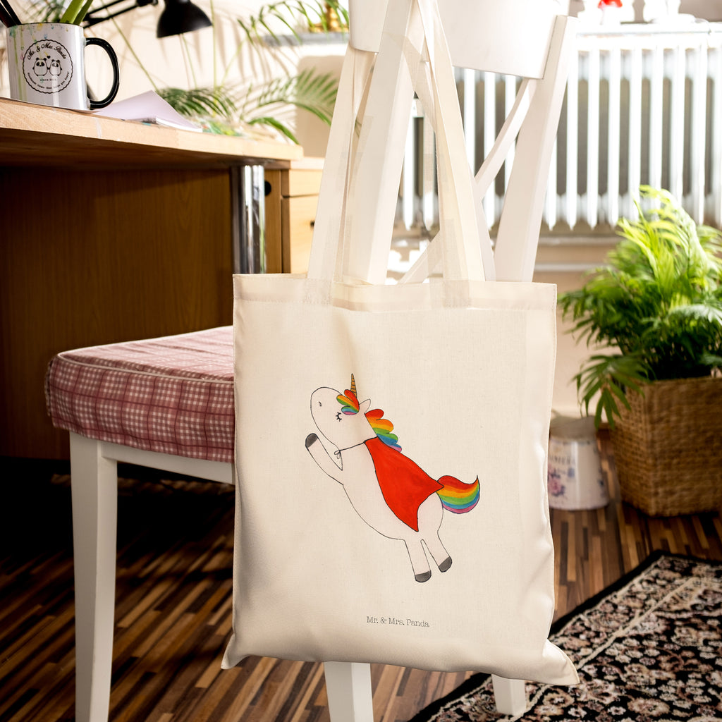 Tragetasche Einhorn Super Beuteltasche, Beutel, Einkaufstasche, Jutebeutel, Stoffbeutel, Einhorn, Einhörner, Einhorn Deko, Pegasus, Unicorn, Traummann, Superheld, Held, Freundin, Geschenk, Girl, Mädchen