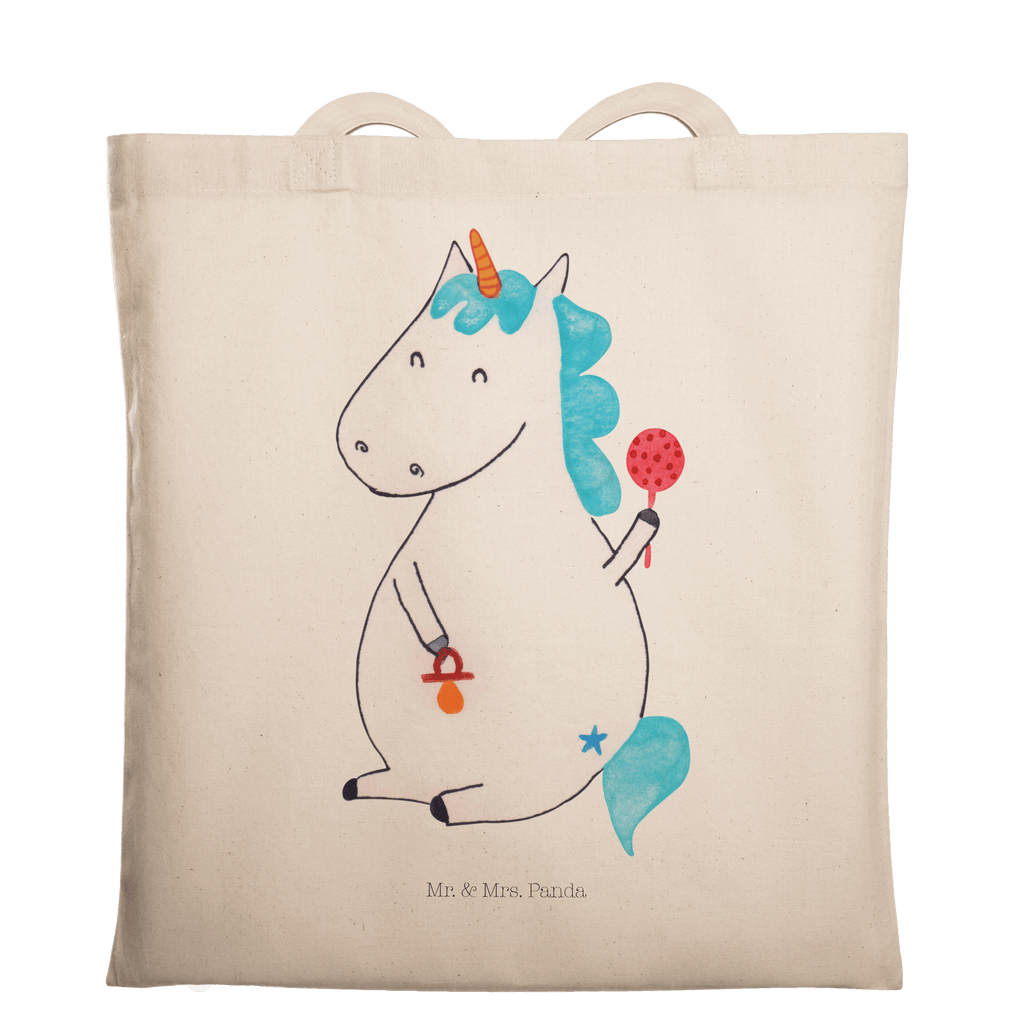 Tragetasche Einhorn Baby Beuteltasche, Beutel, Einkaufstasche, Jutebeutel, Stoffbeutel, Einhorn, Einhörner, Einhorn Deko, Pegasus, Unicorn, Mutter, Geburt, Geburtstag, erstes Kind, Baby, Babyglück, Nachwuchs, Eltern, Party, Kind, Schnuller
