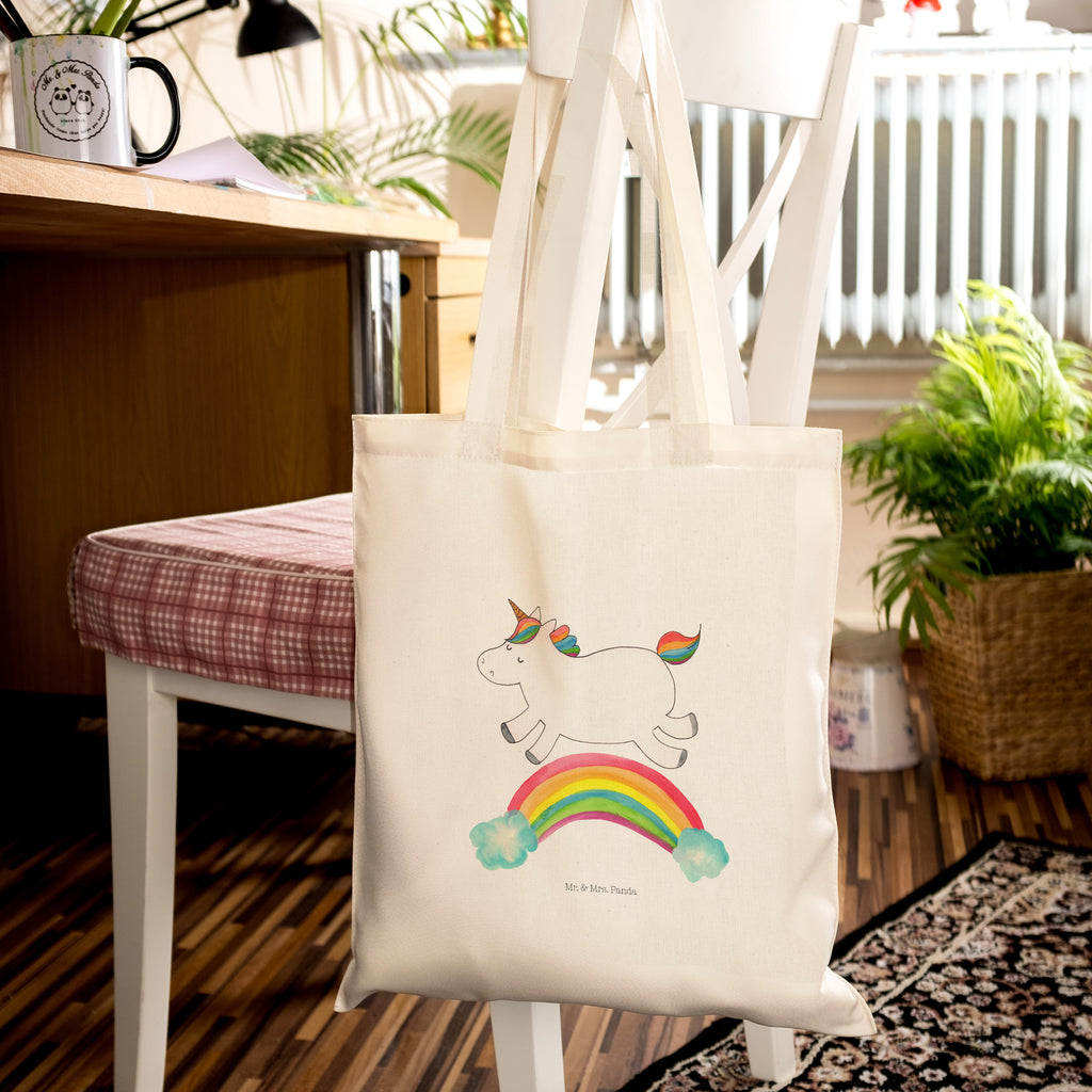 Tragetasche Einhorn Regenbogen Beuteltasche, Beutel, Einkaufstasche, Jutebeutel, Stoffbeutel, Einhorn, Einhörner, Einhorn Deko, Pegasus, Unicorn, Regenbogen, Glitzer, Einhornpower, Erwachsenwerden, Einhornautobahn