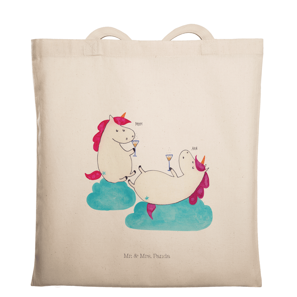 Tragetasche Einhörner Sekt Beuteltasche, Beutel, Einkaufstasche, Jutebeutel, Stoffbeutel, Einhorn, Einhörner, Einhorn Deko, Pegasus, Unicorn, Freundinnen, Freundin, BFF, Sekt, Mädelsabend, Spaß, Party, Korken, Anstoßen, Beste