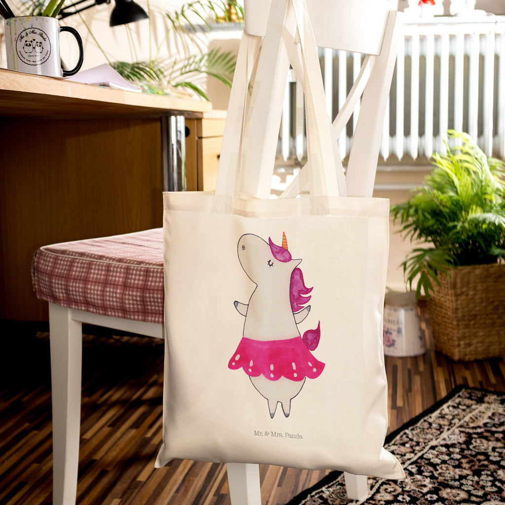 Tragetasche Einhorn Ballerina Beuteltasche, Beutel, Einkaufstasche, Jutebeutel, Stoffbeutel, Einhorn, Einhörner, Einhorn Deko, Pegasus, Unicorn, Tanzen, Ballerina, Party, Wohnung, Spaß, Feiern, Geburtstag, Tänzerin, Lebenslust, Lebensfreude