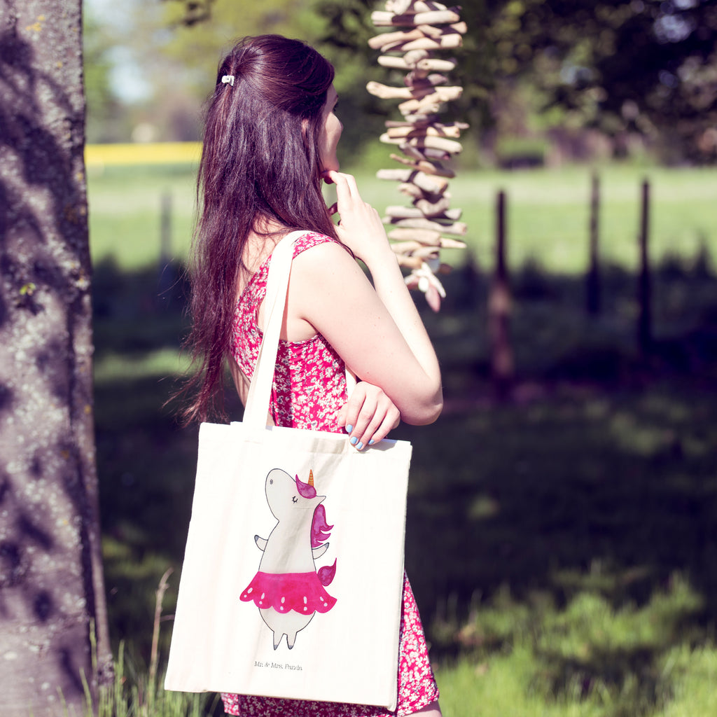 Tragetasche Einhorn Ballerina Beuteltasche, Beutel, Einkaufstasche, Jutebeutel, Stoffbeutel, Einhorn, Einhörner, Einhorn Deko, Pegasus, Unicorn, Tanzen, Ballerina, Party, Wohnung, Spaß, Feiern, Geburtstag, Tänzerin, Lebenslust, Lebensfreude