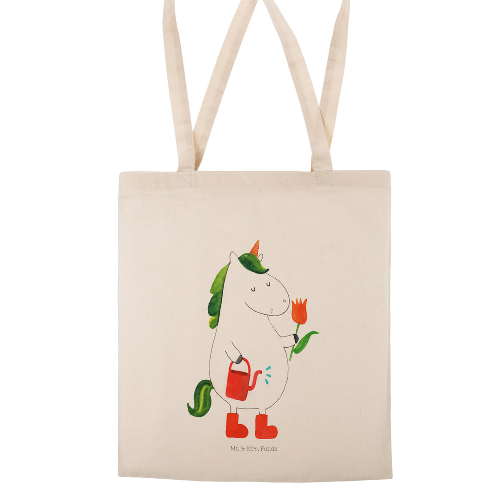 Tragetasche Einhorn Gärtner Beuteltasche, Beutel, Einkaufstasche, Jutebeutel, Stoffbeutel, Einhorn, Einhörner, Einhorn Deko, Pegasus, Unicorn, Luftballon, Gießkanne, Giesskanne, Lebenslust, Freude, Blume, Freundin, Garten, Stiefel