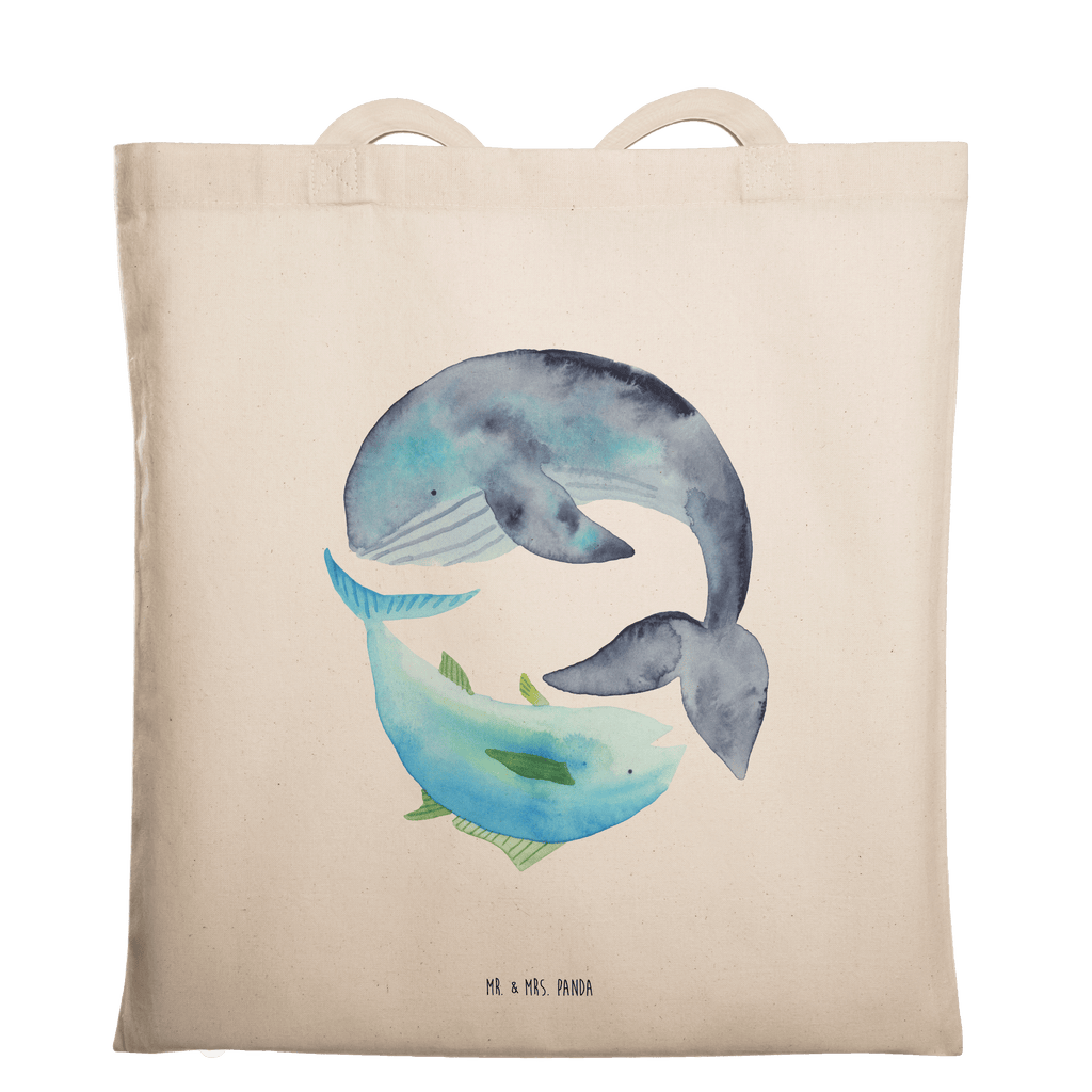 Tragetasche Walfisch & Thunfisch Beuteltasche, Beutel, Einkaufstasche, Jutebeutel, Stoffbeutel, Tiermotive, Gute Laune, lustige Sprüche, Tiere, Wal, Wahl, Tunfisch, Wortwitz lustig, Spruch lustig, Flachwitz, Witz, Spruch des Tages, Flachwitz Geschenk