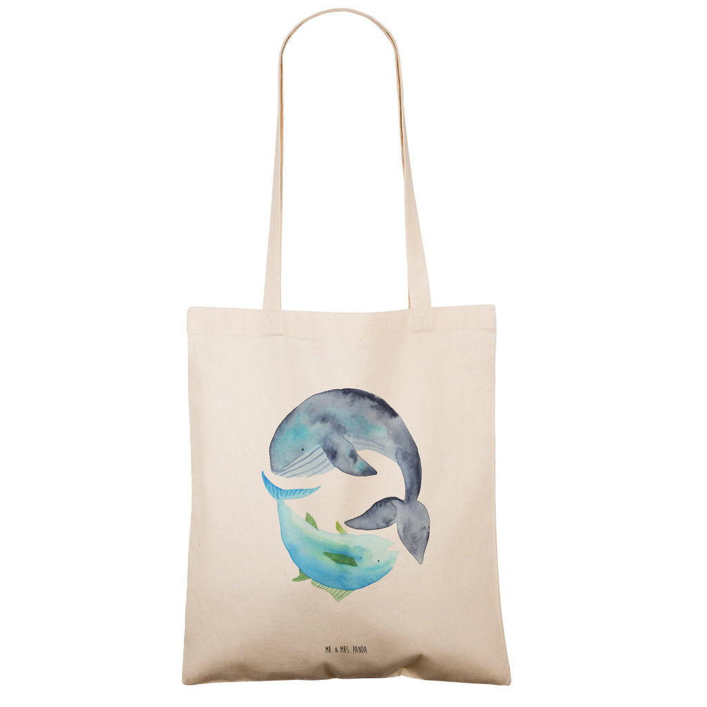 Tragetasche Walfisch & Thunfisch Beuteltasche, Beutel, Einkaufstasche, Jutebeutel, Stoffbeutel, Tiermotive, Gute Laune, lustige Sprüche, Tiere, Wal, Wahl, Tunfisch, Wortwitz lustig, Spruch lustig, Flachwitz, Witz, Spruch des Tages, Flachwitz Geschenk