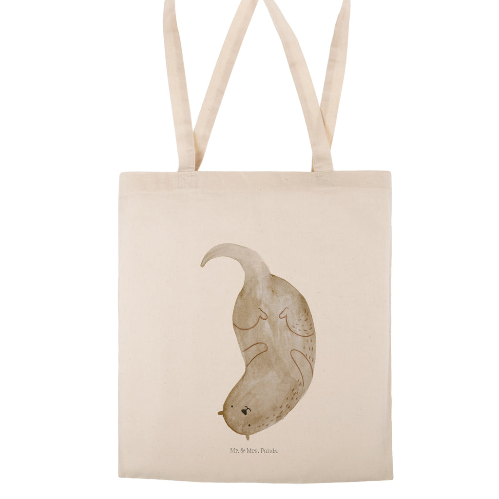 Tragetasche Otter kopfüber Beuteltasche, Beutel, Einkaufstasche, Jutebeutel, Stoffbeutel, Otter, Fischotter, Seeotter, Otter Seeotter See Otter