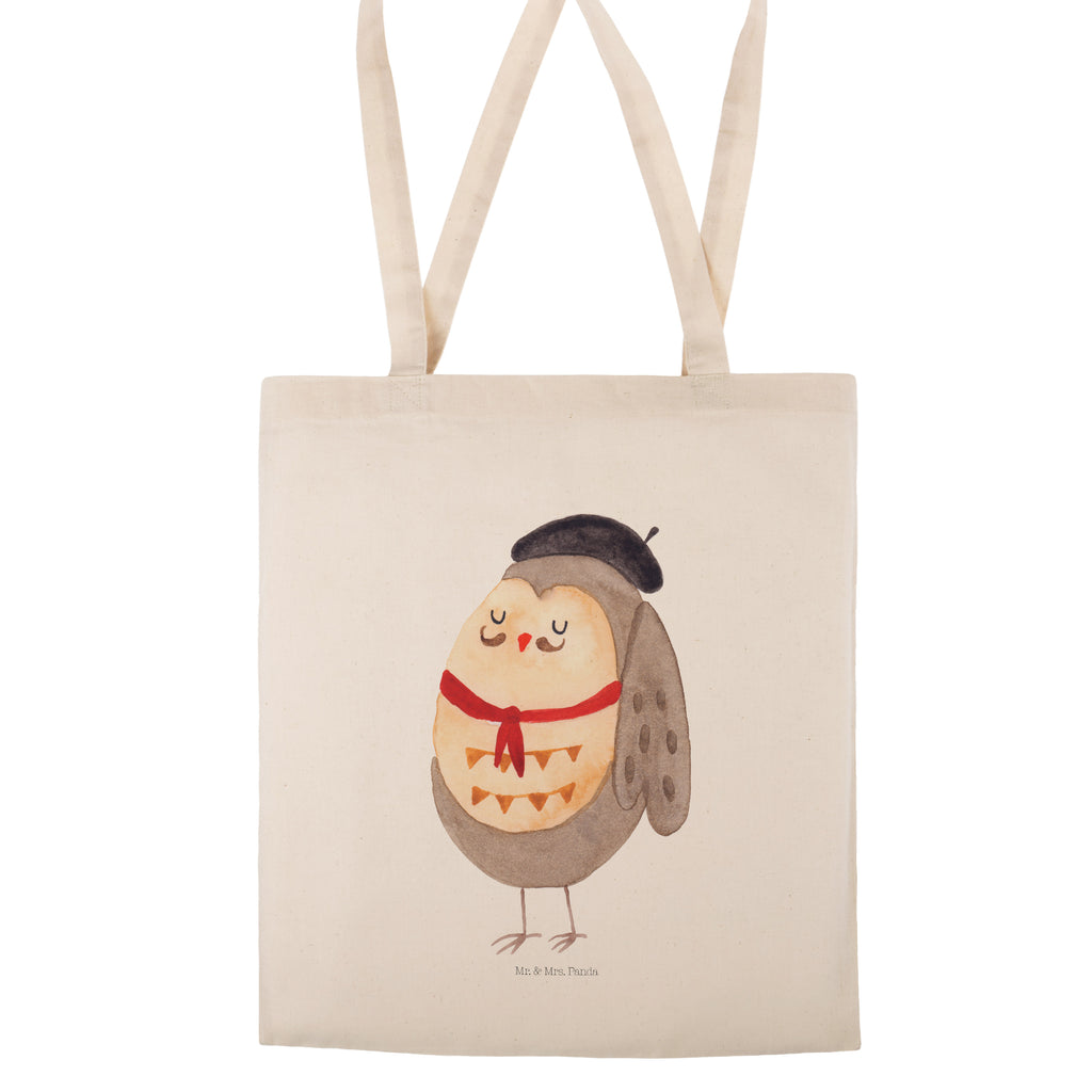 Tragetasche Eule Französisch Beuteltasche, Beutel, Einkaufstasche, Jutebeutel, Stoffbeutel, Eule, Eulen, Eule Deko, Owl, hibou, La vie est belle, das Leben ist schön, Spruch schön, Spruch Französisch, Frankreich
