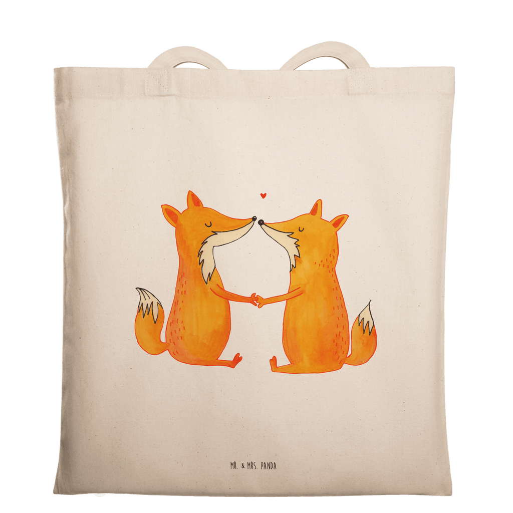 Tragetasche Füchse Liebe Beuteltasche, Beutel, Einkaufstasche, Jutebeutel, Stoffbeutel, Fuchs, Füchse, Fox, Liebe, Liebespaar, Paar, Partner, Freundin, Freund, Ehe, Verlobte, Ehemann, Ehefrau, Liebesbeweis