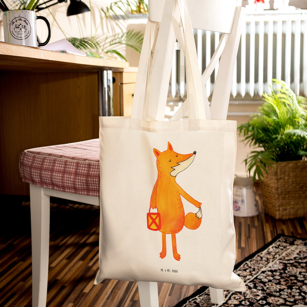 Tragetasche Fuchs Laterne Beuteltasche, Beutel, Einkaufstasche, Jutebeutel, Stoffbeutel, Fuchs, Füchse, Spruch trösten, Liebeskummer Spruch, Laterne, Sankt Martin, Laternenumzug, Aufmuntern, Cäsar Otto Hugo Flaischlen