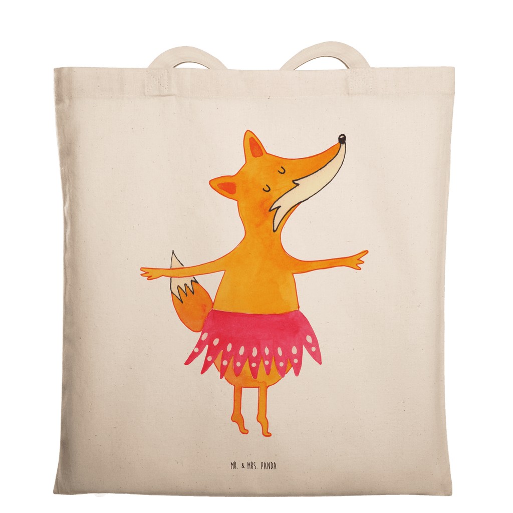 Tragetasche Fuchs Ballerina Beuteltasche, Beutel, Einkaufstasche, Jutebeutel, Stoffbeutel, Fuchs, Fuchs Spruch, Füchse, Füchsin, Ballerina, Ballett, Tänzerin, Tanzen, Party, Einladung, Geburtstag