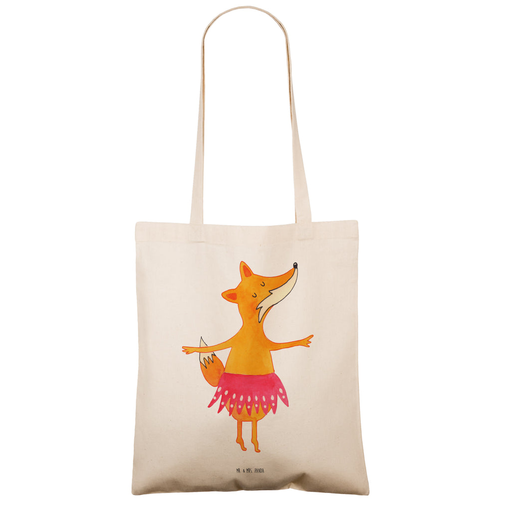 Tragetasche Fuchs Ballerina Beuteltasche, Beutel, Einkaufstasche, Jutebeutel, Stoffbeutel, Fuchs, Fuchs Spruch, Füchse, Füchsin, Ballerina, Ballett, Tänzerin, Tanzen, Party, Einladung, Geburtstag