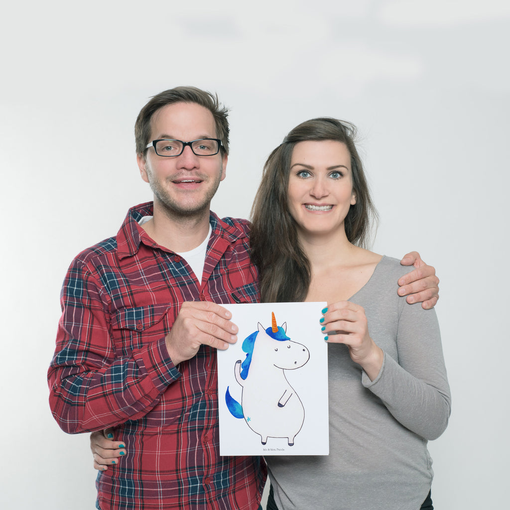 Poster Einhorn Mann Poster, Wandposter, Bild, Wanddeko, Küchenposter, Kinderposter, Wanddeko Bild, Raumdekoration, Wanddekoration, Handgemaltes Poster, Mr. & Mrs. Panda Poster, Designposter, Kunstdruck, Posterdruck, Einhorn, Einhörner, Einhorn Deko, Pegasus, Unicorn, cool, Mann, Freundin, Familie, bester Freund, BFF, Party, hübsch, beste