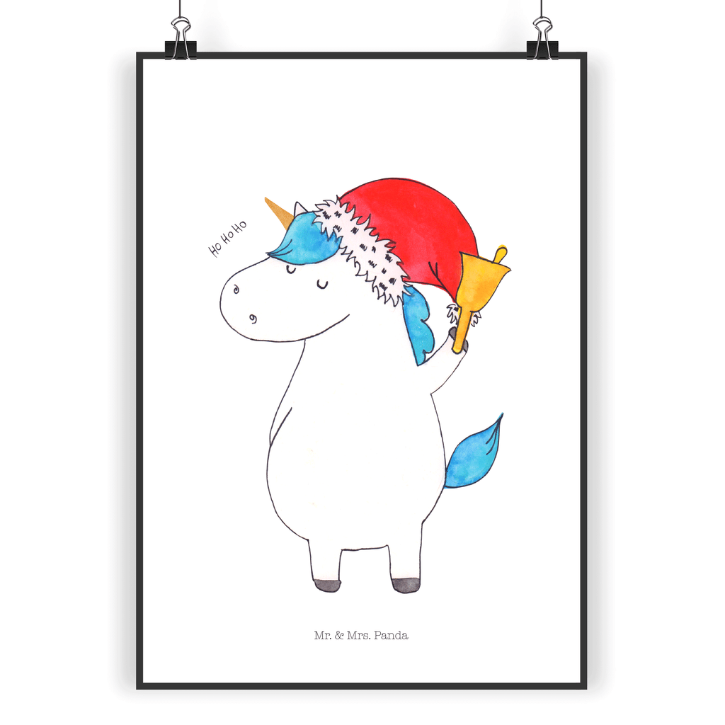 Poster Einhorn Weihnachtsmann Poster, Wandposter, Bild, Wanddeko, Küchenposter, Kinderposter, Wanddeko Bild, Raumdekoration, Wanddekoration, Handgemaltes Poster, Mr. & Mrs. Panda Poster, Designposter, Kunstdruck, Posterdruck, Einhorn, Einhörner, Einhorn Deko, Pegasus, Unicorn, Gin, Schokolade, Schoki, Weihnachten, Weihnachtsmann, Nikolaus, Wunschzettel, Wunschliste, Feenstaub