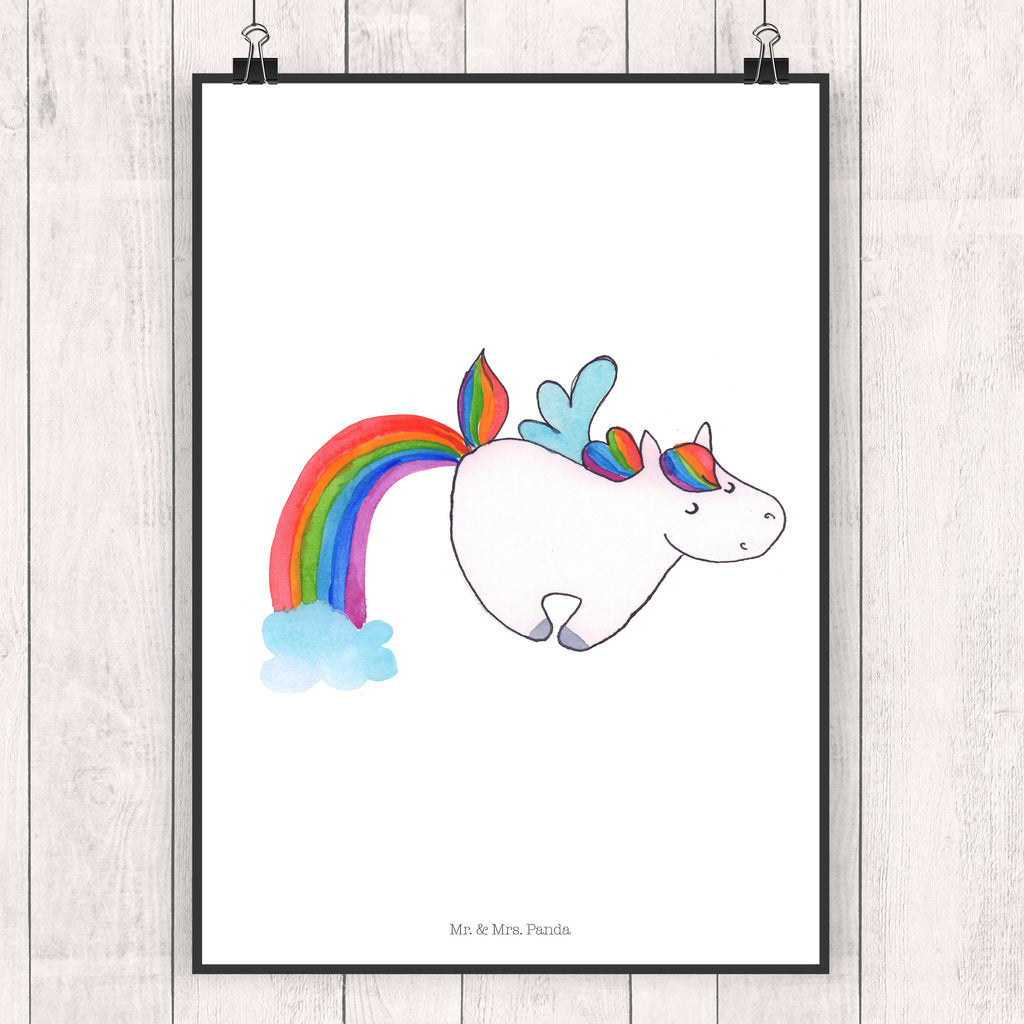 Poster Einhorn Pegasus Poster, Wandposter, Bild, Wanddeko, Küchenposter, Kinderposter, Wanddeko Bild, Raumdekoration, Wanddekoration, Handgemaltes Poster, Mr. & Mrs. Panda Poster, Designposter, Kunstdruck, Posterdruck, Einhorn, Einhörner, Einhorn Deko, Pegasus, Unicorn, Regenbogen, Spielen, Realität, Glitzer, Erwachsenwerden