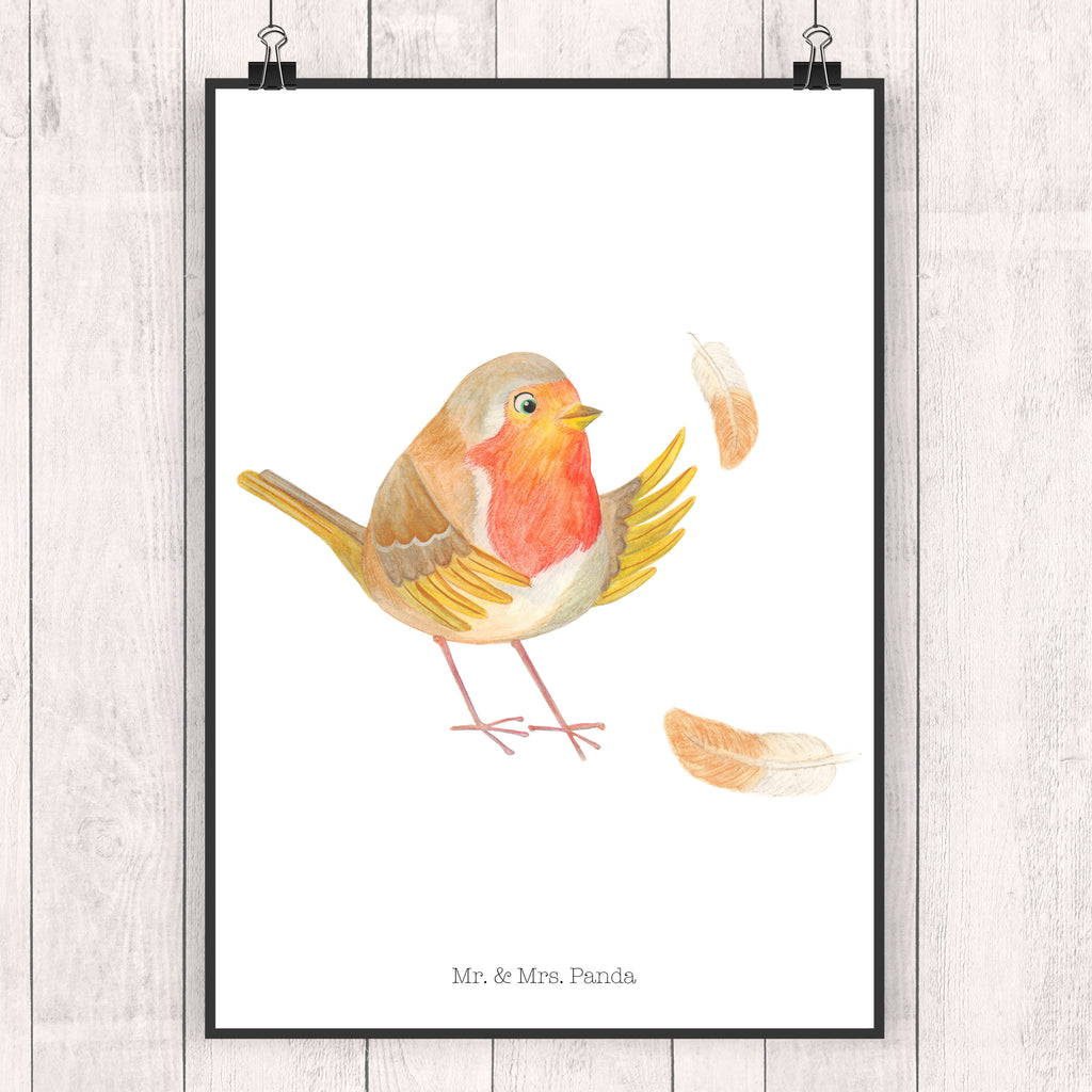 Poster Rotkehlchen mit Federn Poster, Wandposter, Bild, Wanddeko, Küchenposter, Kinderposter, Wanddeko Bild, Raumdekoration, Wanddekoration, Handgemaltes Poster, Mr. & Mrs. Panda Poster, Designposter, Kunstdruck, Posterdruck, Tiermotive, Gute Laune, lustige Sprüche, Tiere, What if i fall, Rotkehlchen, Spruch Motivation, Spruch Mut, Vogel, Motivation Sprüche, Motivationsbilder, fliegen