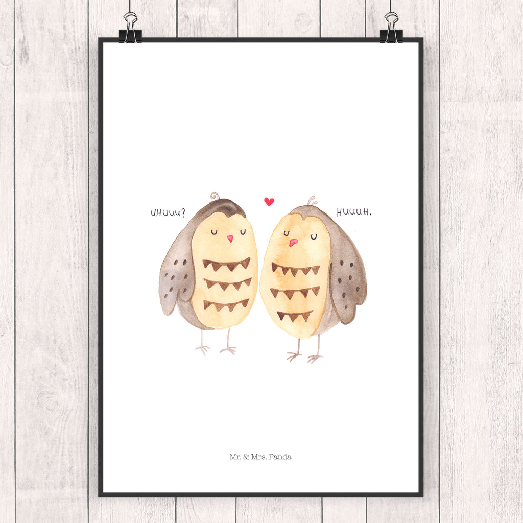 Poster Eule Liebe Poster, Wandposter, Bild, Wanddeko, Küchenposter, Kinderposter, Wanddeko Bild, Raumdekoration, Wanddekoration, Handgemaltes Poster, Mr. & Mrs. Panda Poster, Designposter, Kunstdruck, Posterdruck, Eule, Eule Deko, Liebe, Hochzeit Spruch, Owl, All you need is love, Liebe Spruch, Freundin Geschenk, Freund, Wortspiel lustig
