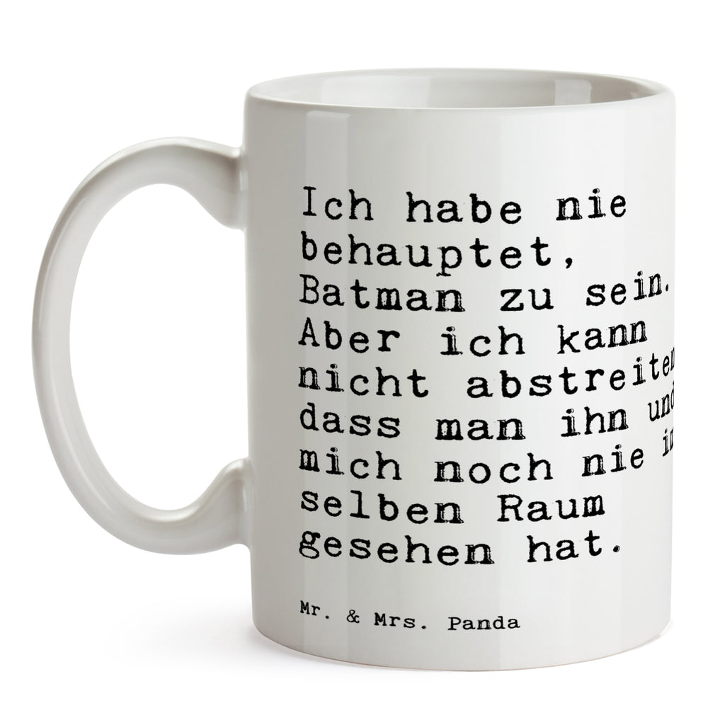 Tasse Sprüche und Zitate Ich habe nie behauptet, Batman zu sein. Aber ich kann nicht abstreiten, dass man ihn und mich noch nie im selben Raum gesehen hat. Spruch Sprüche Weisheiten Zitate Lustig Weisheit Worte Becher, Kaffeetasse, Kaffeebecher, Tee, Frühstück, Büro Batman, Superman, witzig, lustig, Spruch, Geschenk, Freund, Superhelden, Comic Spruch, Sprüche, lustig, Weisheiten, Zitate