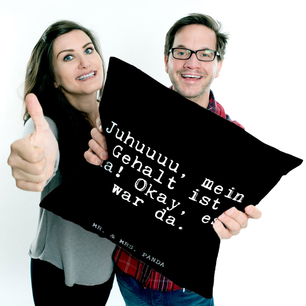 40x40 Kissen Fun Talk Juhuuuu, mein Gehalt ist da! Okay, es war da. Kissenhülle, Kopfkissen, Sofakissen, Dekokissen, Motivkissen, Spruch, Sprüche, lustig, Weisheiten, Zitate, Glizer Spruch Sprüche Weisheiten Zitate Lustig Weisheit Worte
