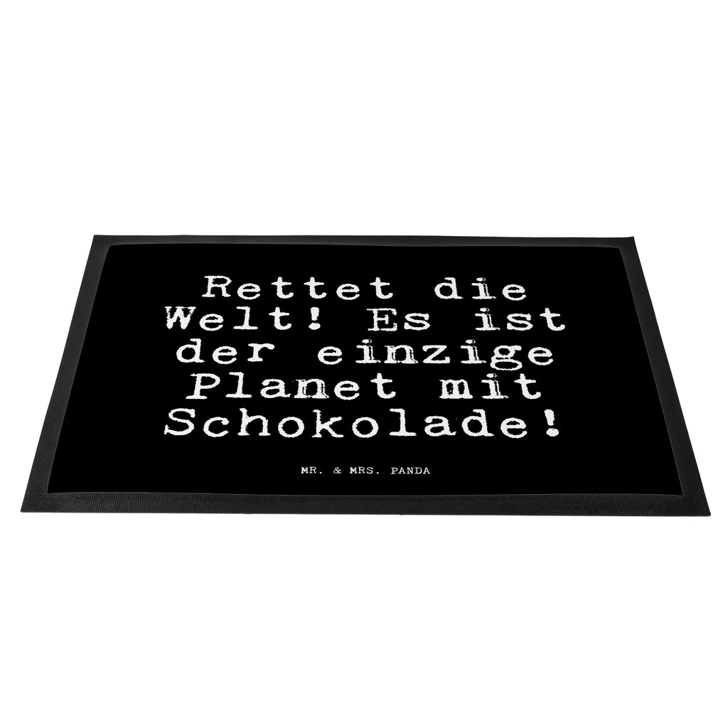Fußmatte Fun Talk Rettet die Welt! Es ist der einzige Planet mit Schokolade! Türvorleger, Schmutzmatte, Fußabtreter, Matte, Schmutzfänger, Fußabstreifer, Schmutzfangmatte, Türmatte, Motivfußmatte, Haustürmatte, Vorleger, Spruch, Sprüche, lustig, Weisheiten, Zitate, Glizer Spruch Sprüche Weisheiten Zitate Lustig Weisheit Worte