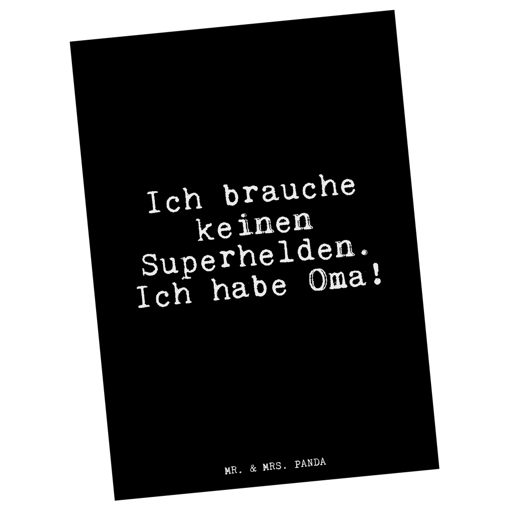 Postkarte Fun Talk Ich brauche keinen Superhelden. Ich habe Oma! Geschenkkarte, Grußkarte, Karte, Einladung, Ansichtskarte, Geburtstagskarte, Einladungskarte, Dankeskarte, Spruch, Sprüche, lustig, Weisheiten, Zitate, Glizer Spruch Sprüche Weisheiten Zitate Lustig Weisheit Worte