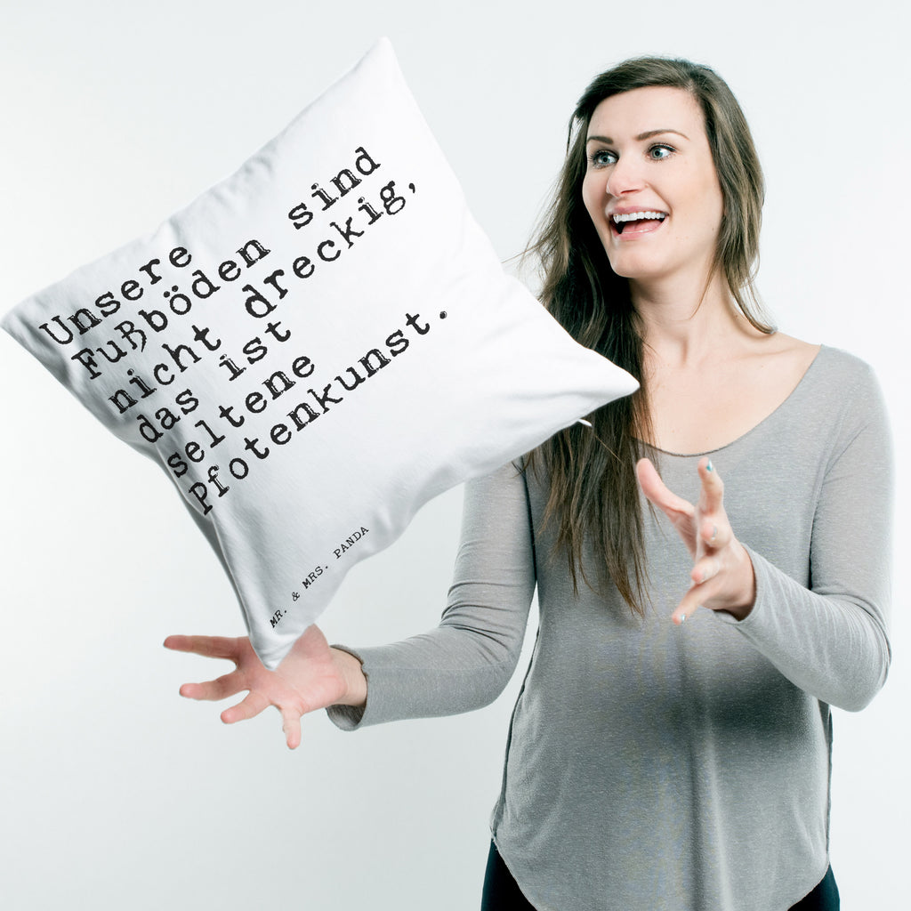 40x40 Kissen Sprüche und Zitate Unsere Fußböden sind nicht dreckig, das ist seltene Pfotenkunst. Kissenhülle, Kopfkissen, Sofakissen, Dekokissen, Motivkissen, Spruch, Sprüche, lustig, Weisheiten, Zitate, Spruch Sprüche Weisheiten Zitate Lustig Weisheit Worte