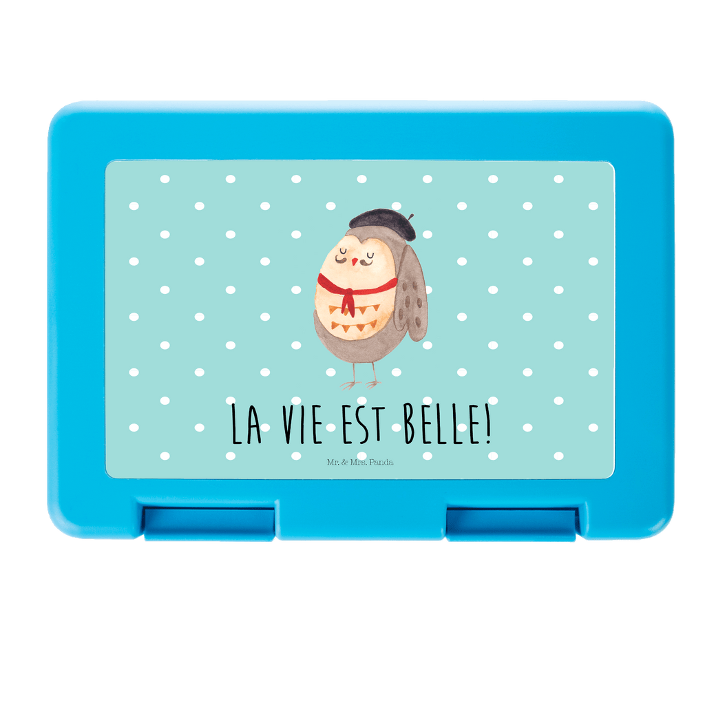 Brotdose Eule Französisch Eule, Eulen, Eule Deko, Owl, hibou, La vie est belle, das Leben ist schön, Spruch schön, Spruch Französisch, Frankreich Brotbox, Snackbox, Lunch box, Butterbrotdose, Brotzeitbox  Eule